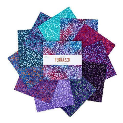 Riley Blake Designs, Berries Terrazzo Elementals Batiks, 10" Stacker