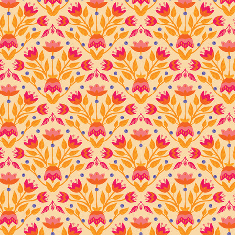 Cloud9 Fabrics, Blooming Garden, Full Bloom, Pale Orange