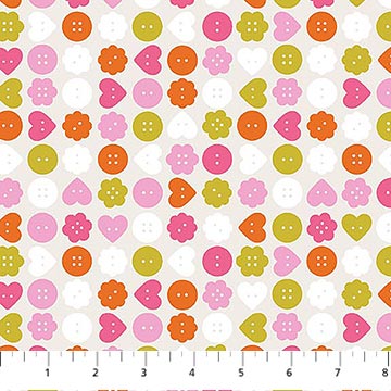 Figo, Sarah Hearts, Bits and Bobs, Buttons, Cream