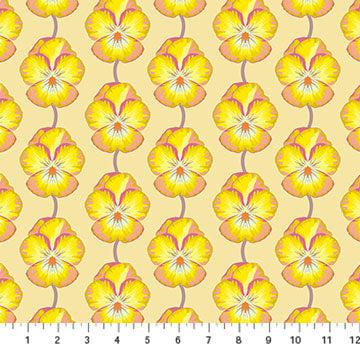 Anna Maria Textiles, Anna Maria Perry, Iconic, Pansy, Muted