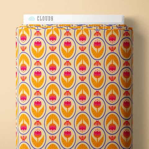 Cloud9 Fabrics, Blooming Garden, Tulip Love, Pale Orange