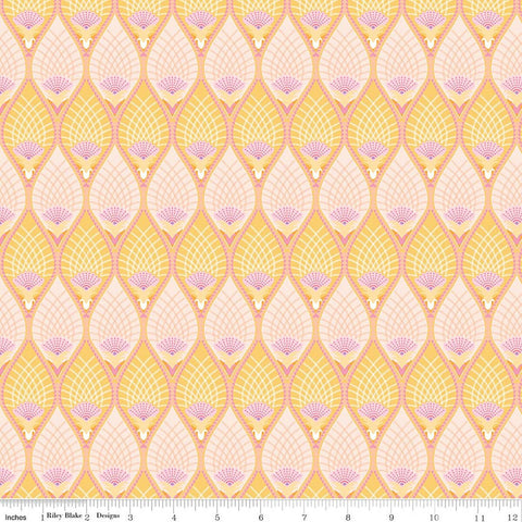 Riley Blake Designs, Flourish, Pineapple, Lemon