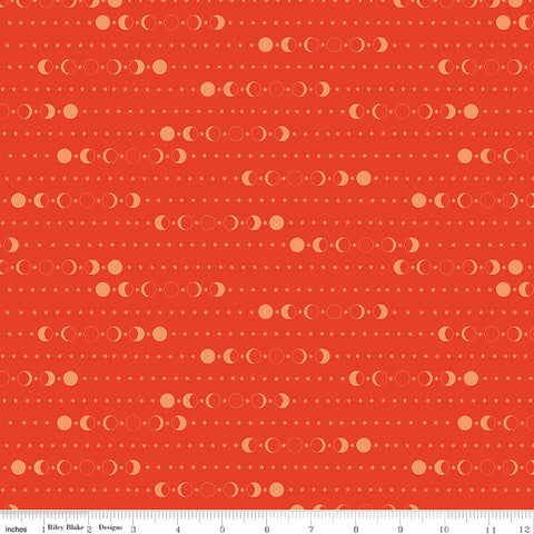 Riley Blake Designs, Secret Garden, Moon Phase, Geranium