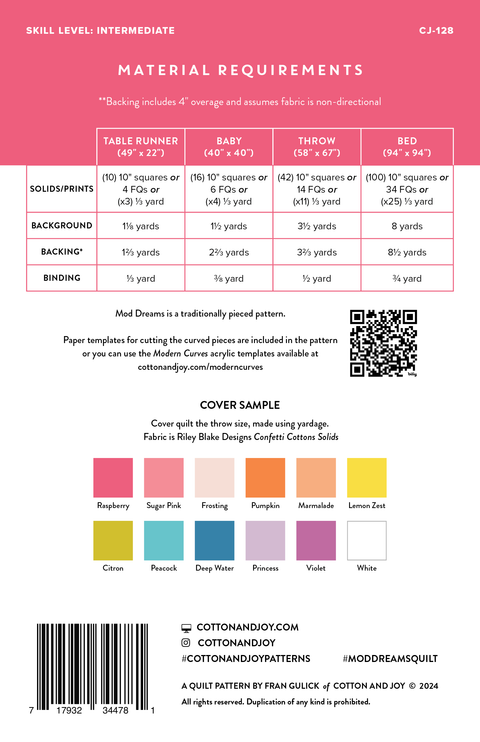 Mod Dreams Quilt Pattern - Cotton and Joy