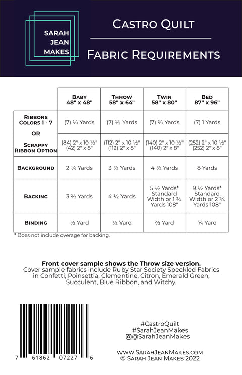 Castro Quilt Pattern - Sarah Jean Makes