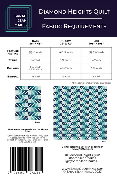 Diamond Heights Quilt Pattern - Sarah Jean Makes