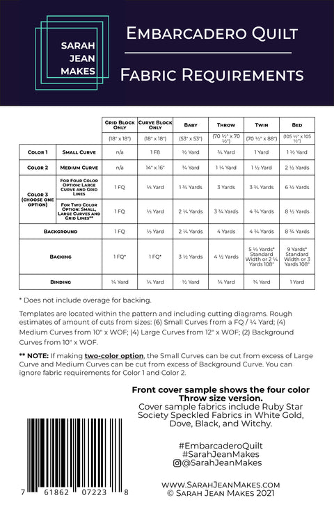 Embarcadero Quilt Pattern - Sarah Jean Makes