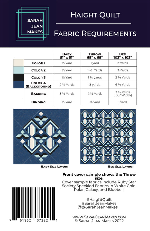 Haight Quilt Pattern - Sarah Jean Makes