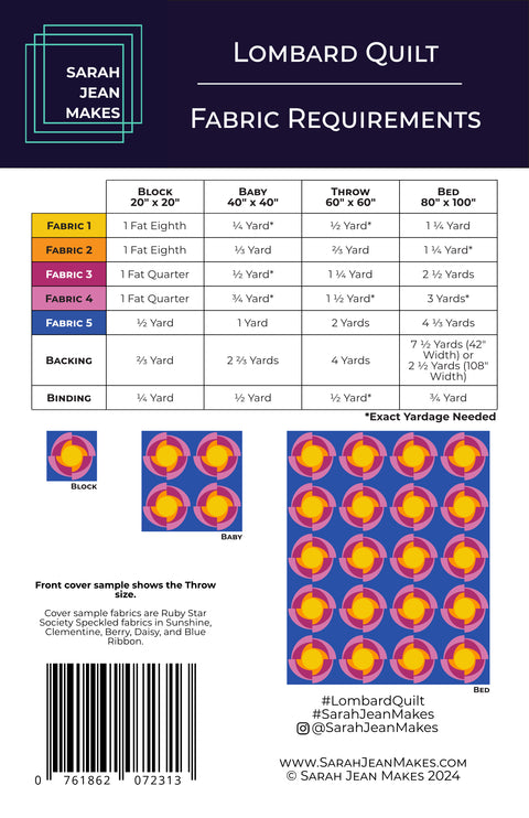 Lombard Quilt Pattern - Sarah Jean Makes