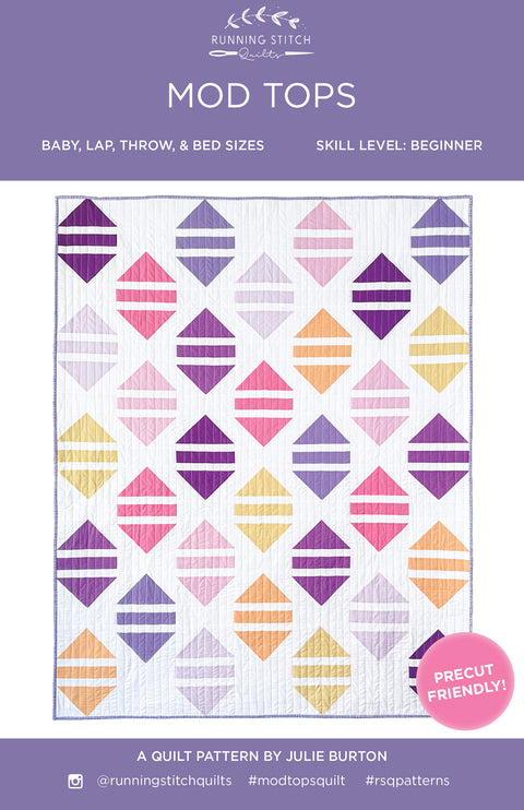 Mod Tops Quilt Pattern - Running Stitch Quilts