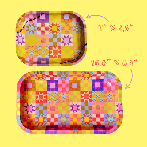 Large Patchwork Quilt Tray: Perfect